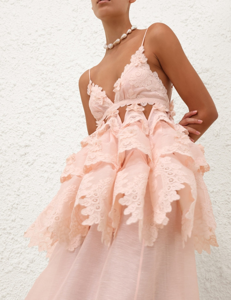CRUSH TIERED LACE MAXI DRESS 5