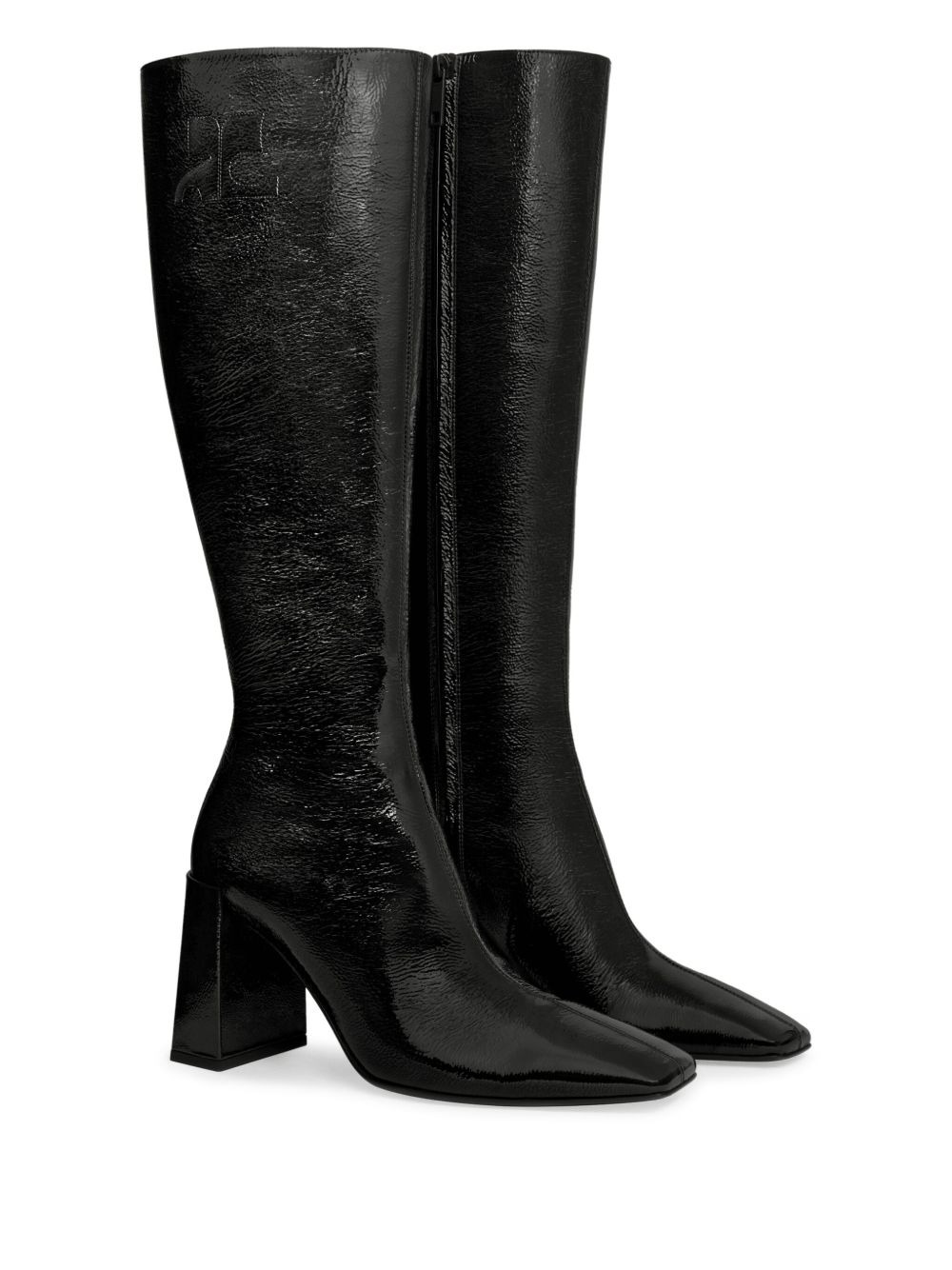 block-heeled knee-high boots - 2