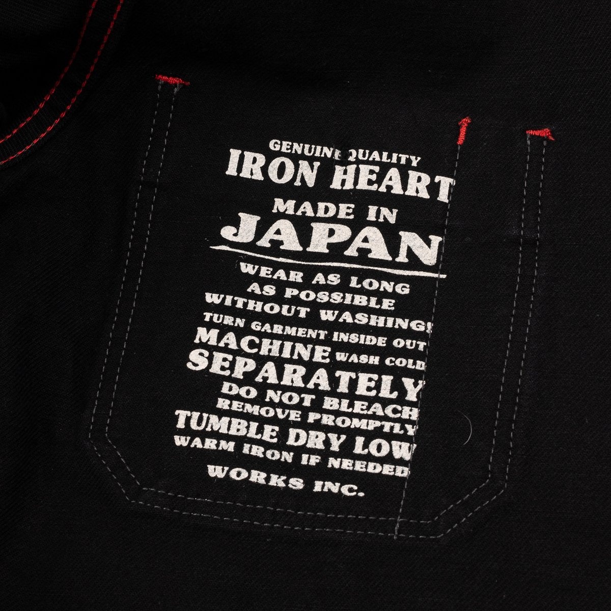 IHSH-68-BLK 12oz Wabash Work Shirt - Black with Metal Buttons - 12