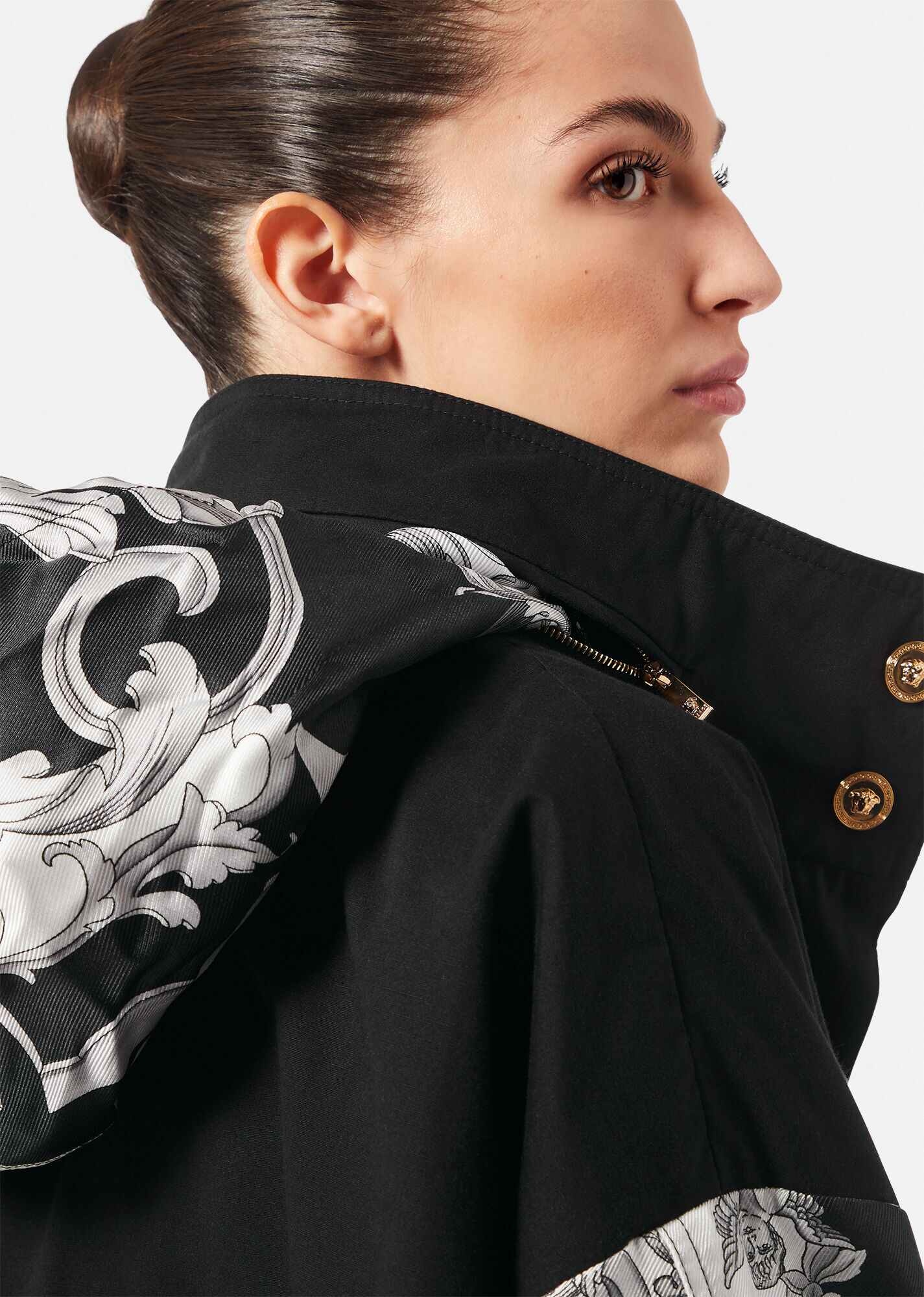 Silver Baroque Parka Coat - 5