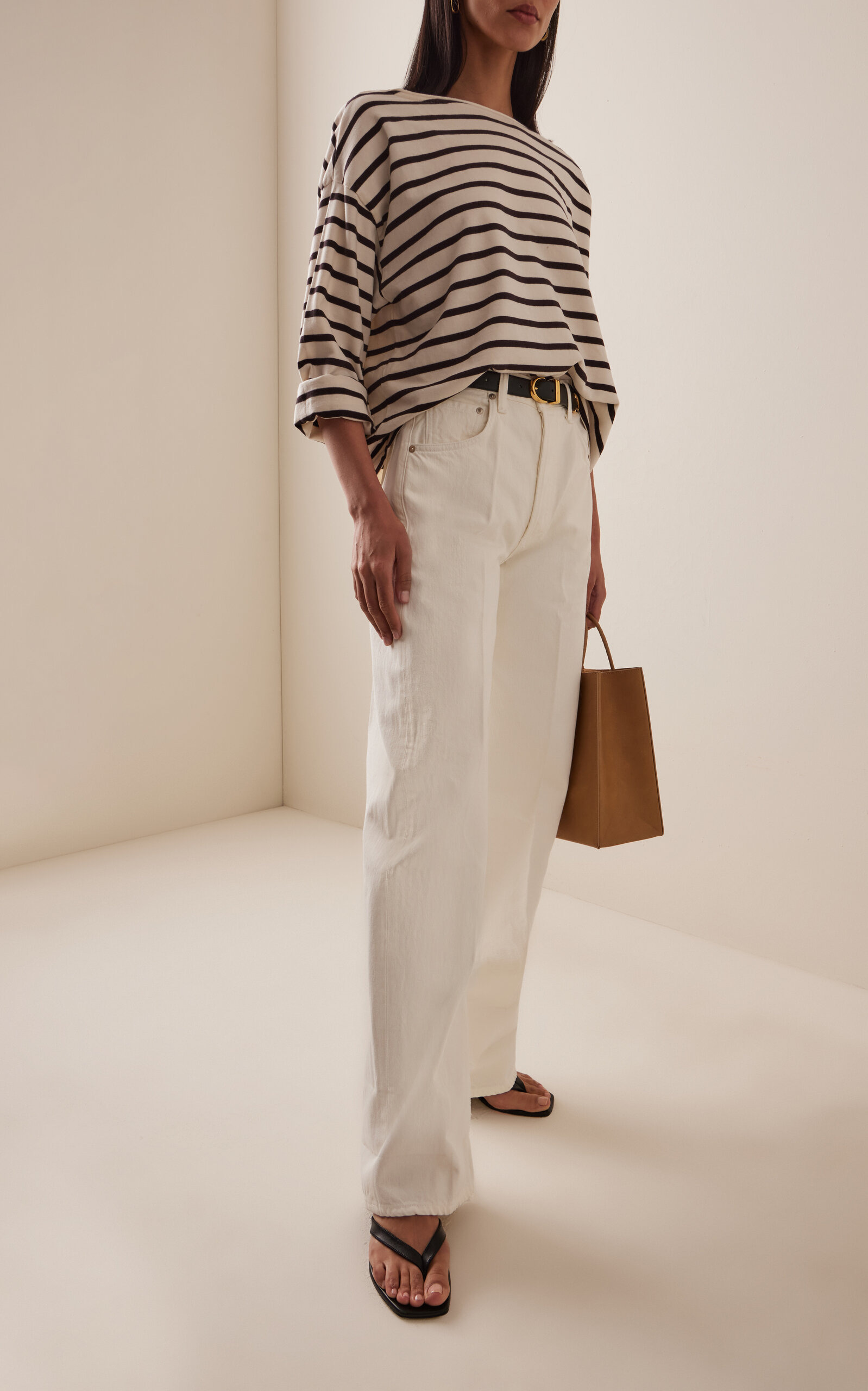 Striped Cotton-Jersey T-Shirt brown - 2