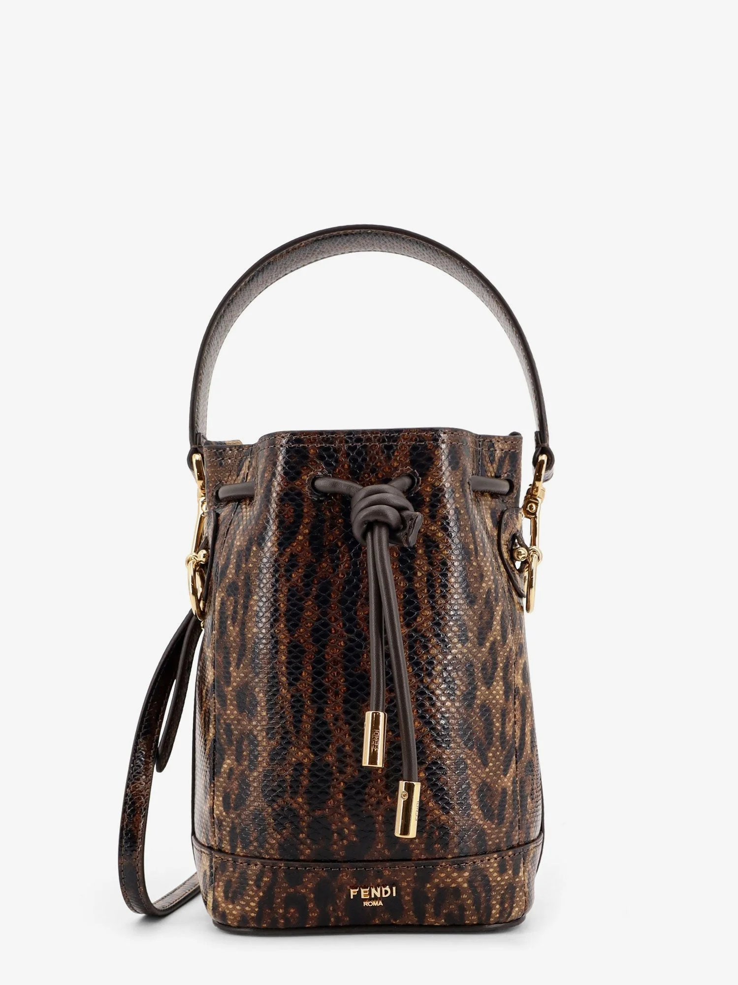 Fendi Mini Mon Tresor Bucket Bag With Fendi Leo Motif - 1