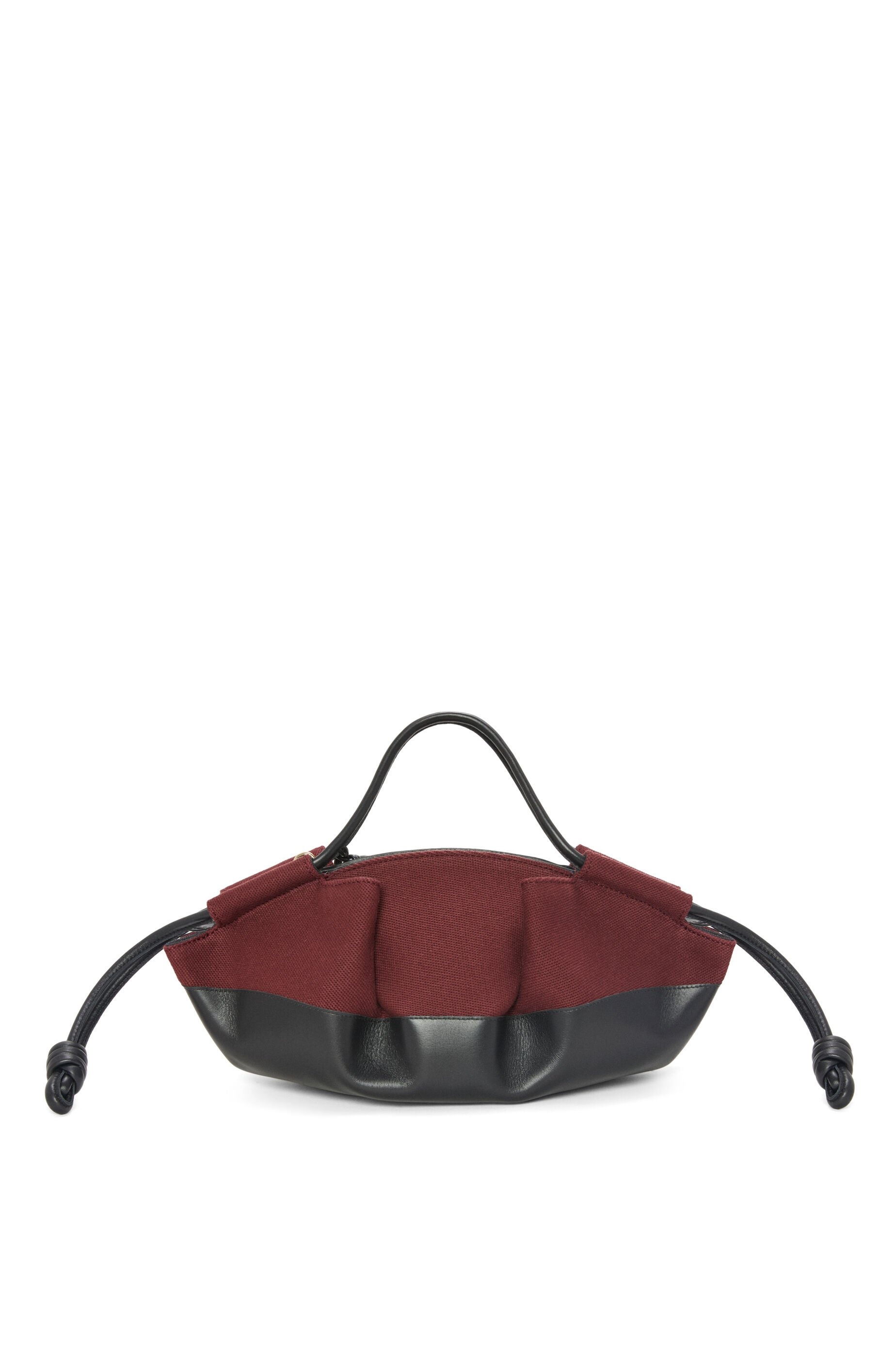 Small Paseo bag in shiny nappa calfskin and canvas - 4