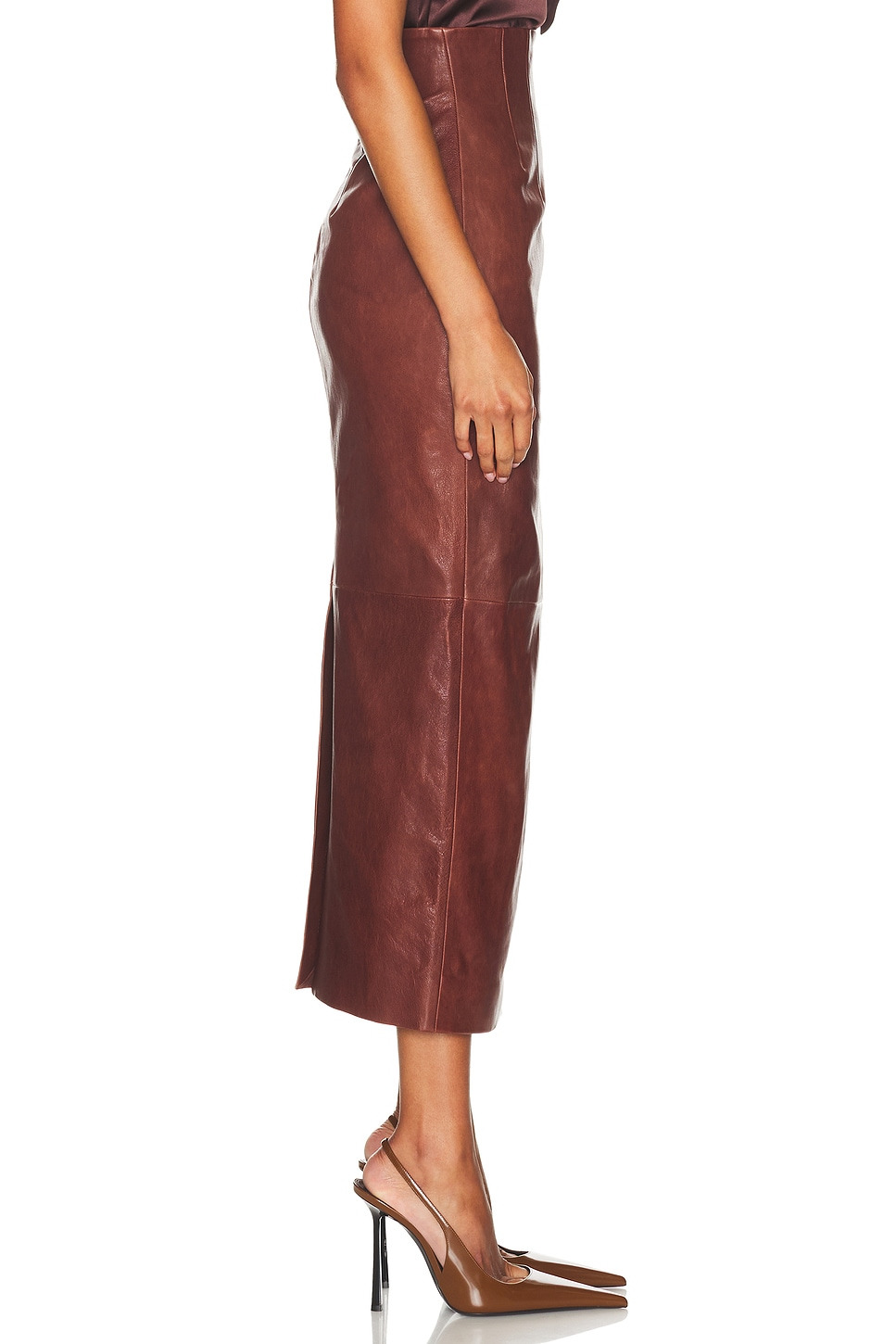 The Svelte Leather Midi Skirt - 3