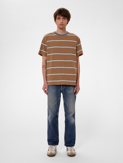 Nudie Jeans Leffe 90s Stripe T-Shirt Tobacco outlook