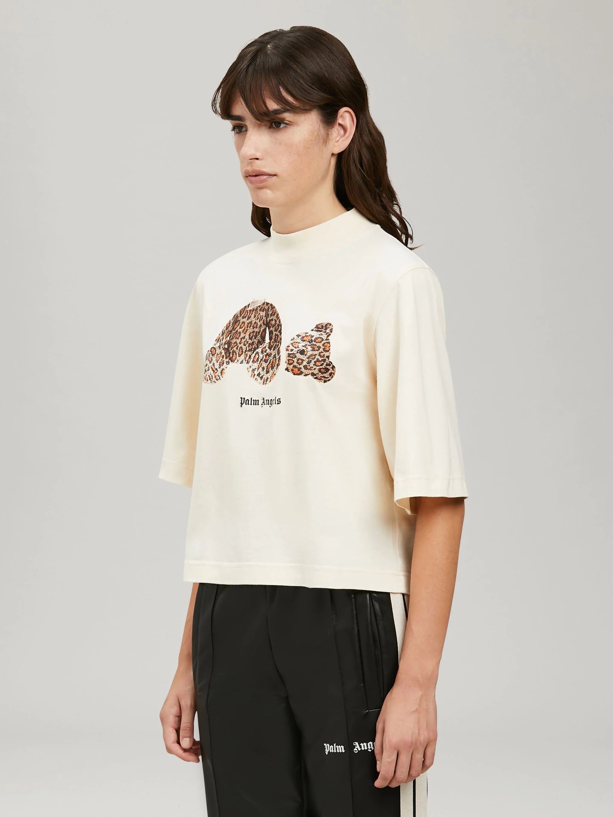 LEOPARD BEAR CROPPED T-SHIRT - 4