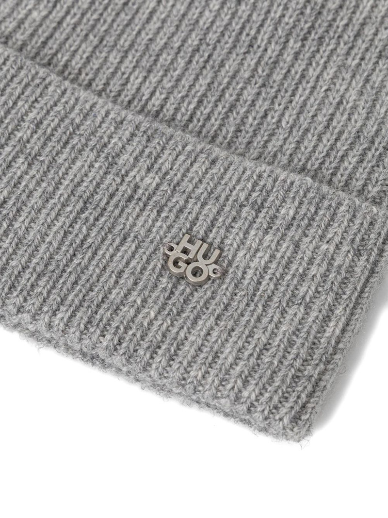 HUGO logo-detail beanie outlook