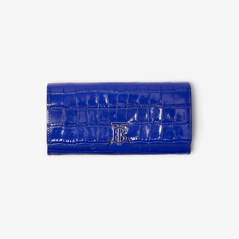 Embossed Leather TB Continental Wallet 1