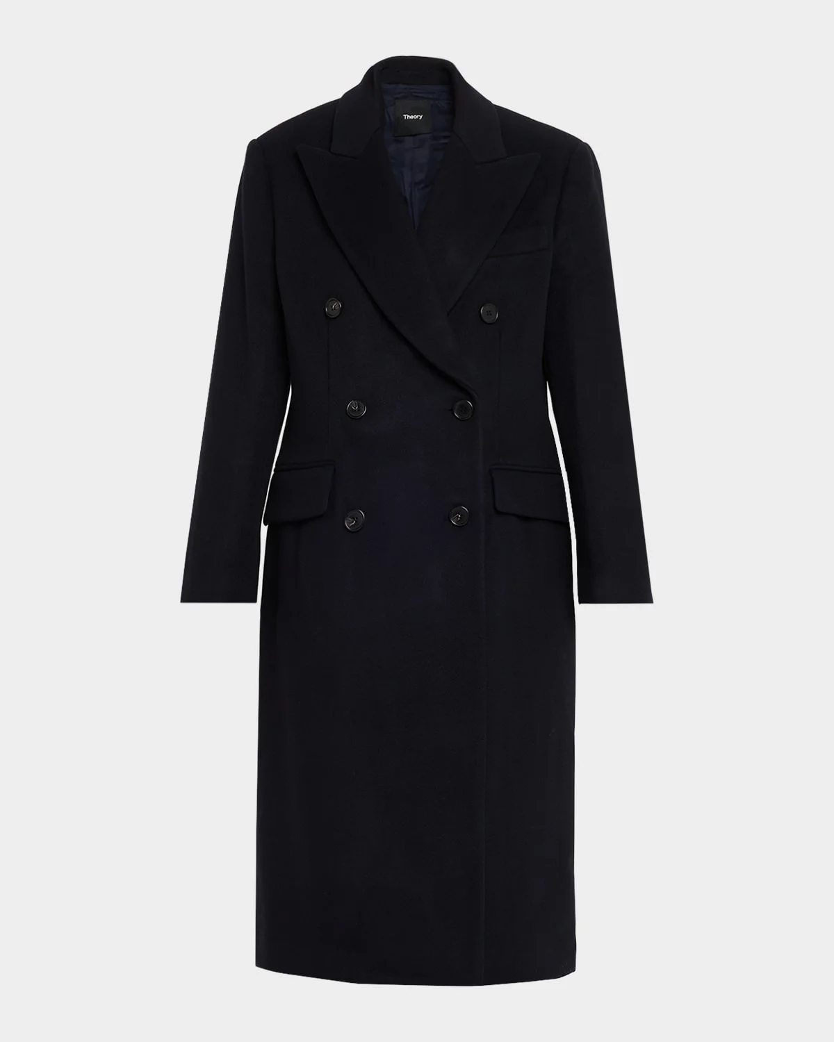 Double-Breasted Wool-Blend Coat - 1