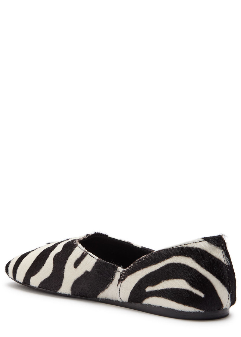 KHAITE Khaite Jane Zebra-print Calf Hair Ballet Flats outlook
