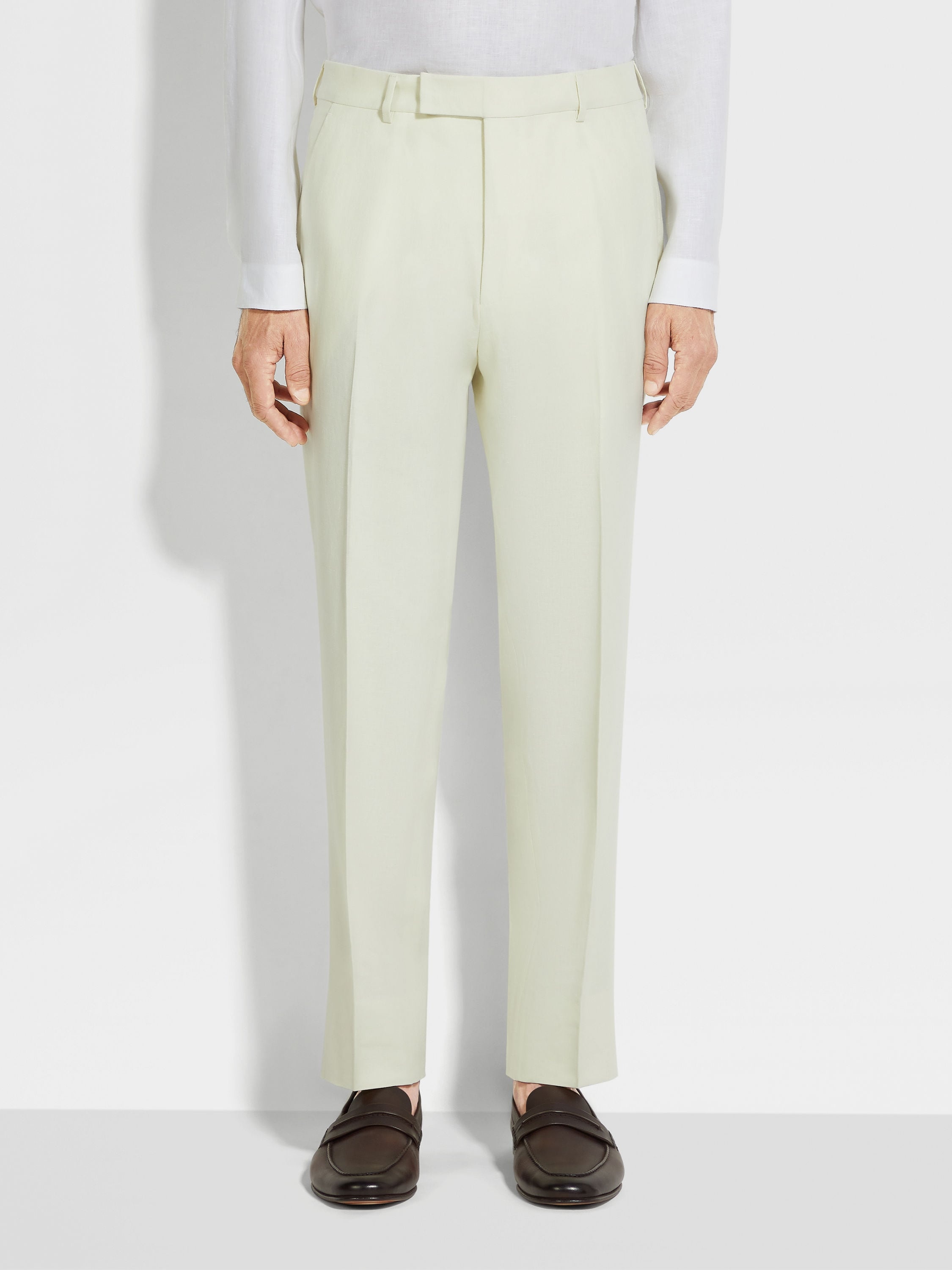LIGHT YELLOW OASI LINO PANTS - 5
