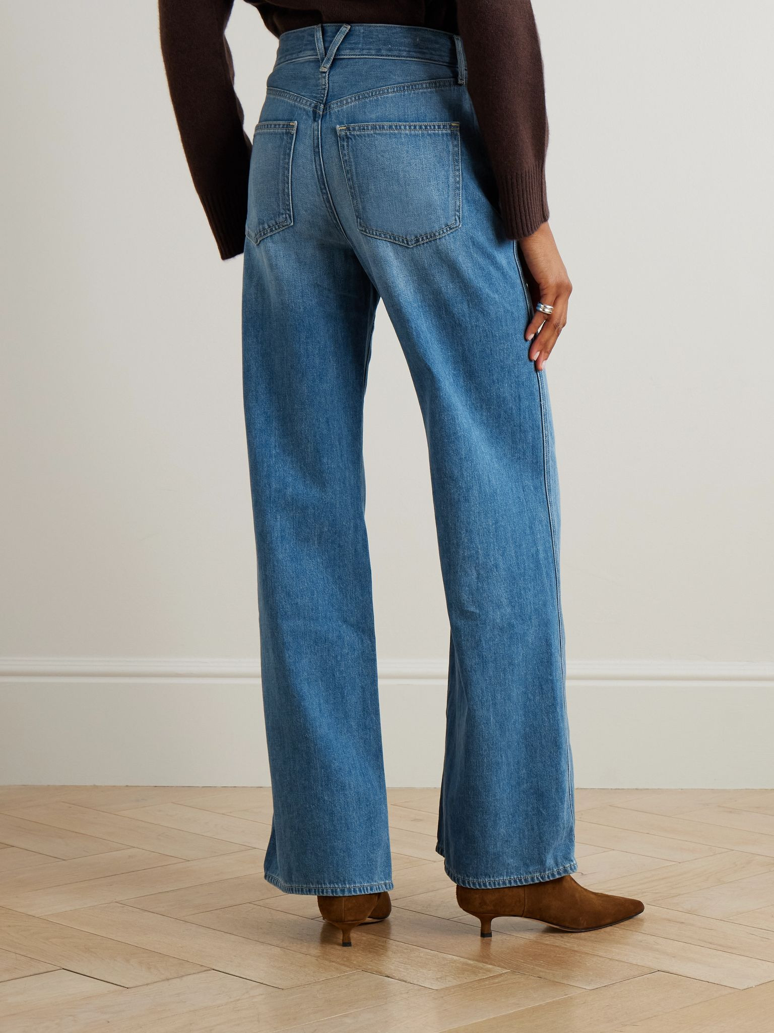 Taylor high-rise wide-leg jeans Mid denim - 4