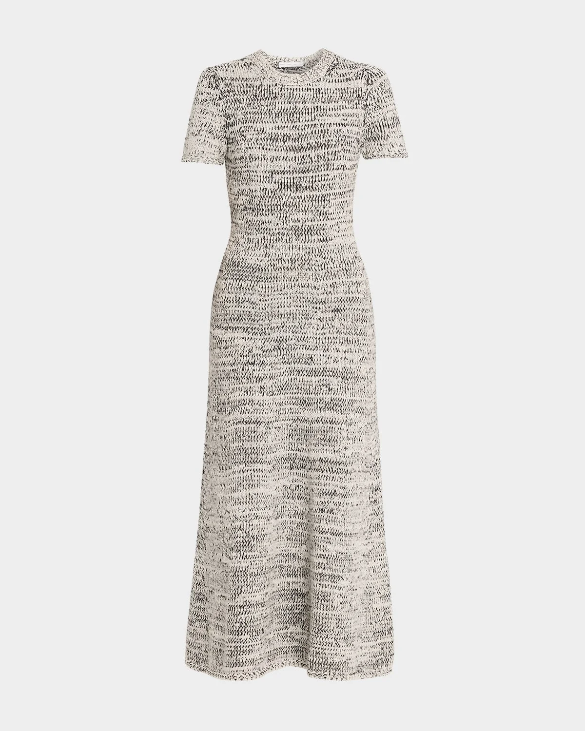 Mel Short-Sleeve Marled Cotton Dress - 1