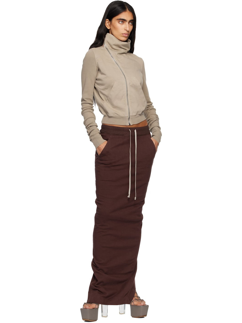 Rick Owens DRKSHDW Burgundy Concordians Pull On Pillar Maxi Skirt outlook