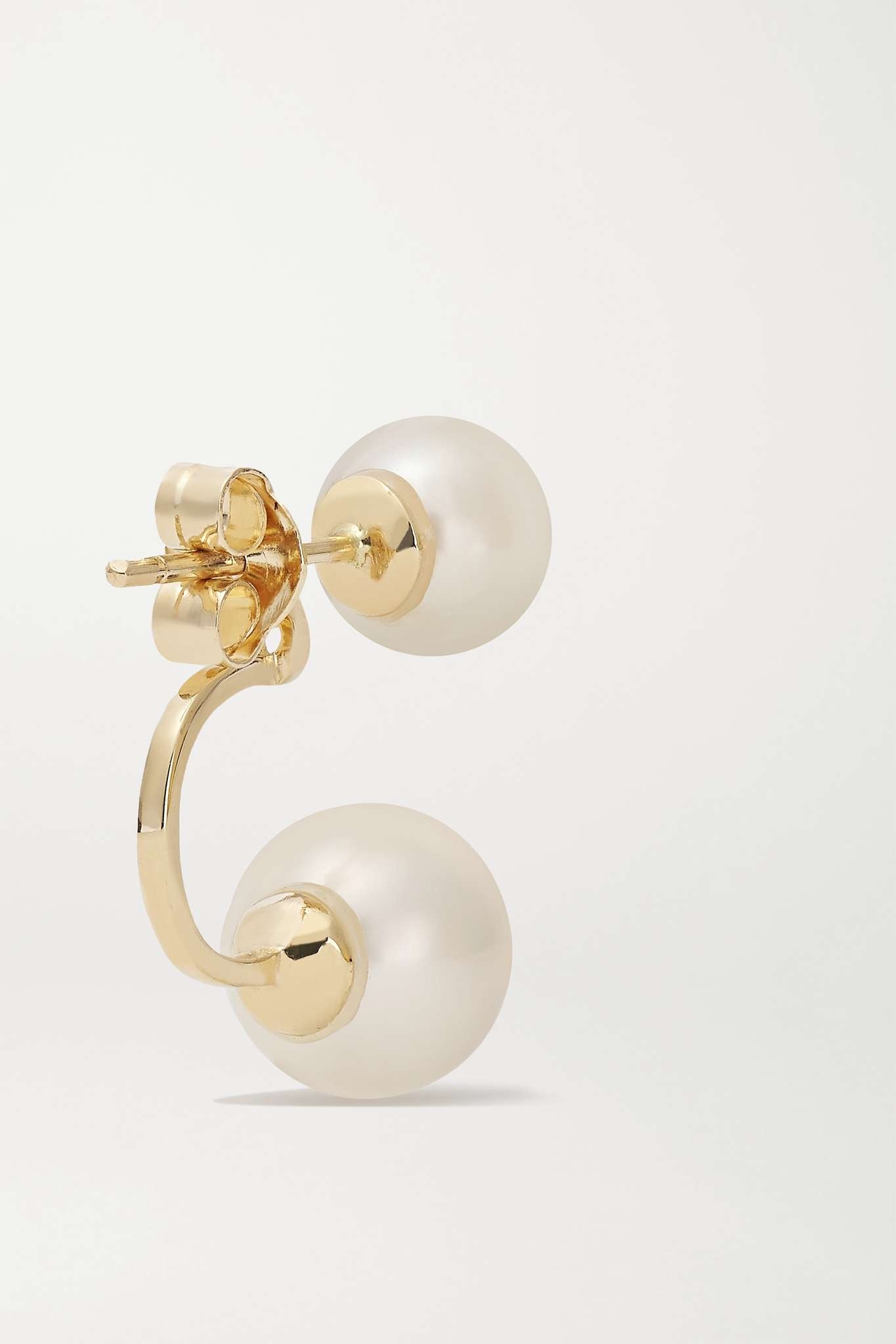 14-karat gold pearl earrings - 3