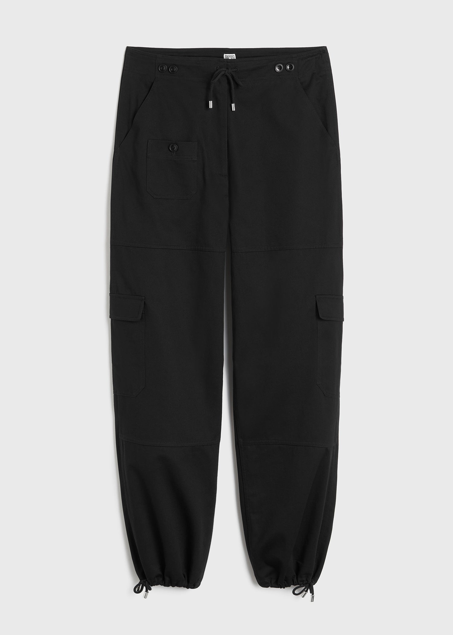 Cotton cargo trousers black - 1