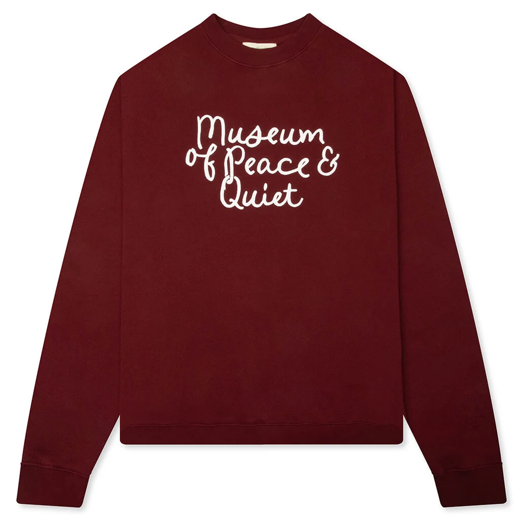 SCRIBBLE CREWNECK - BURGUNDY - 1