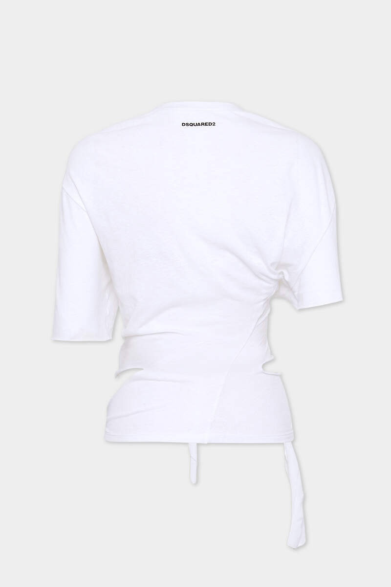 DSQUARED2 COTTON JERSEY KNOTTED TOP outlook