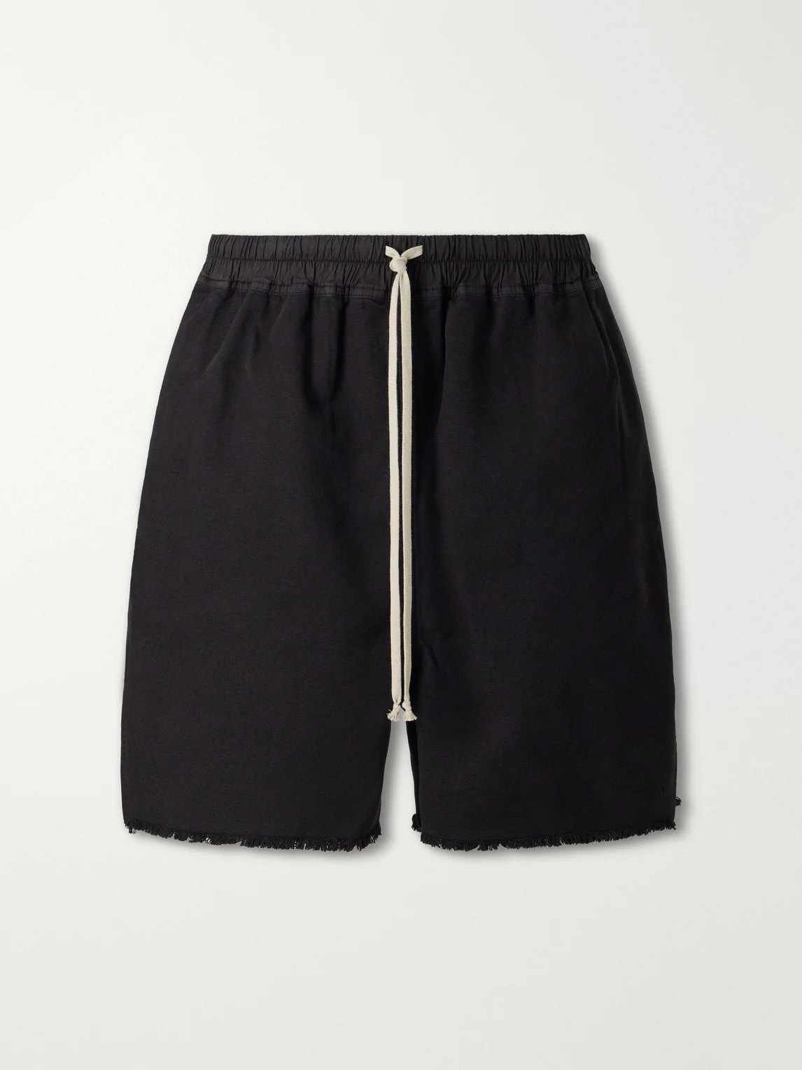 Straight-Leg Frayed Cotton-Canvas Shorts - 1