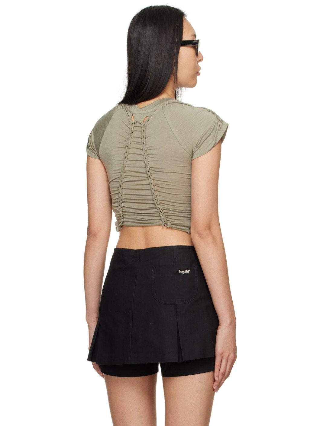 Khaki Knotted T-Shirt - 3