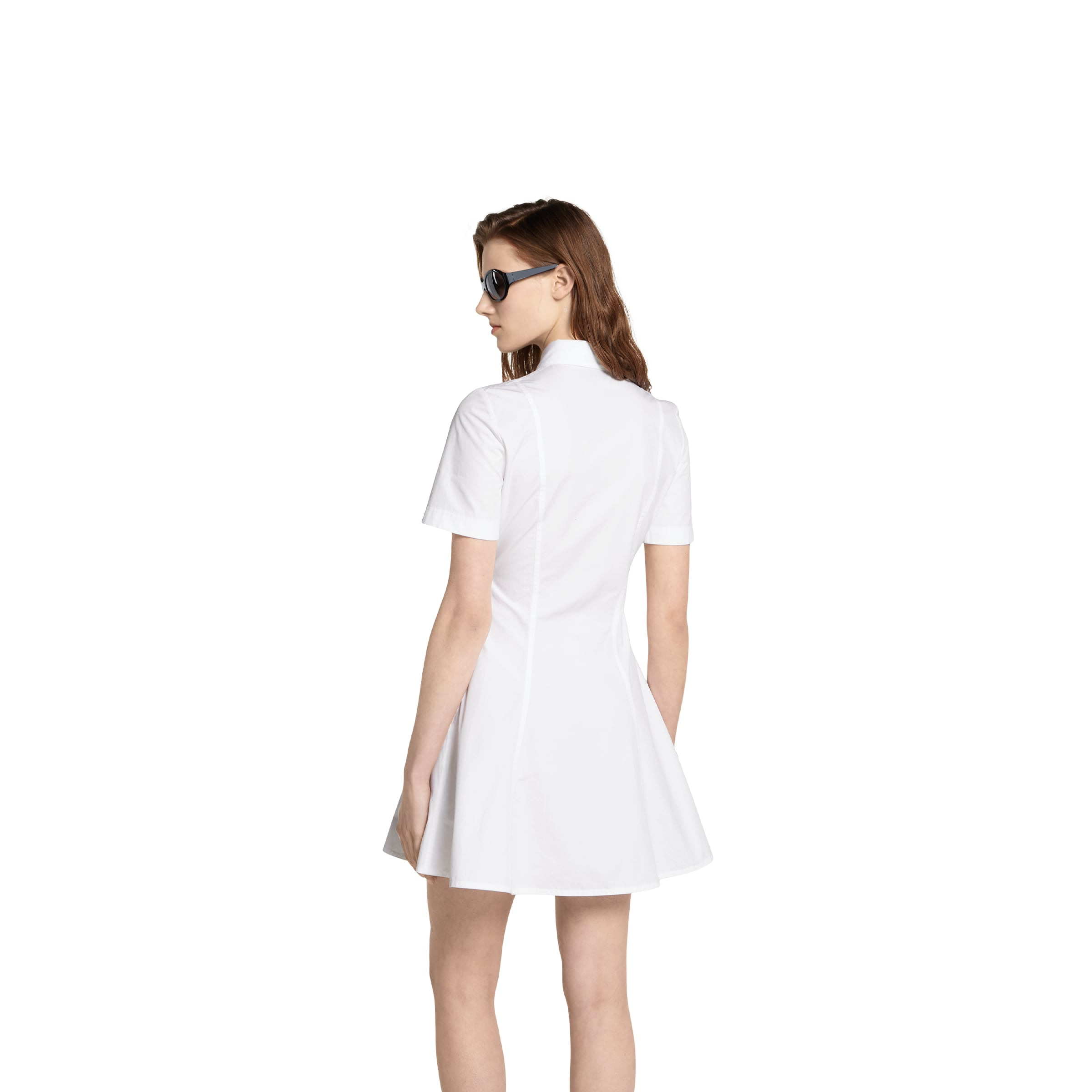 Embossed heavy cotton poplin dress - 4