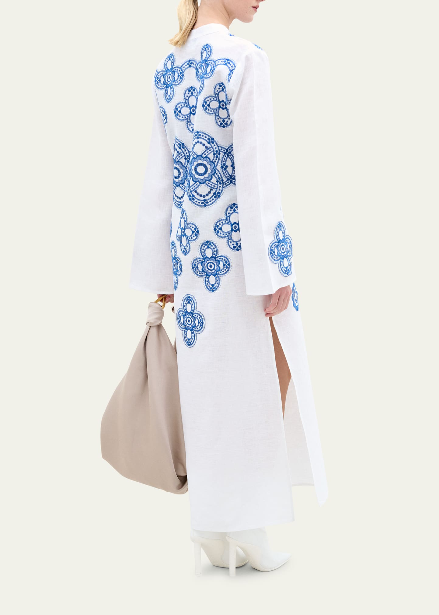 Adalys Geometric Linen-Cotton Tunic Dress - 3