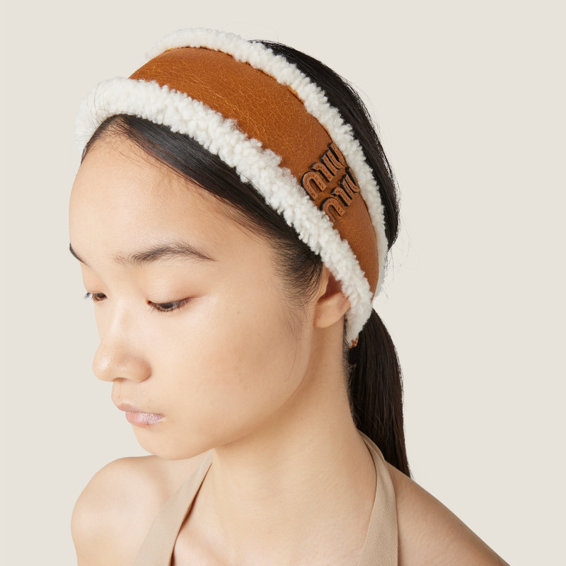 Miu Miu Shearling headband outlook