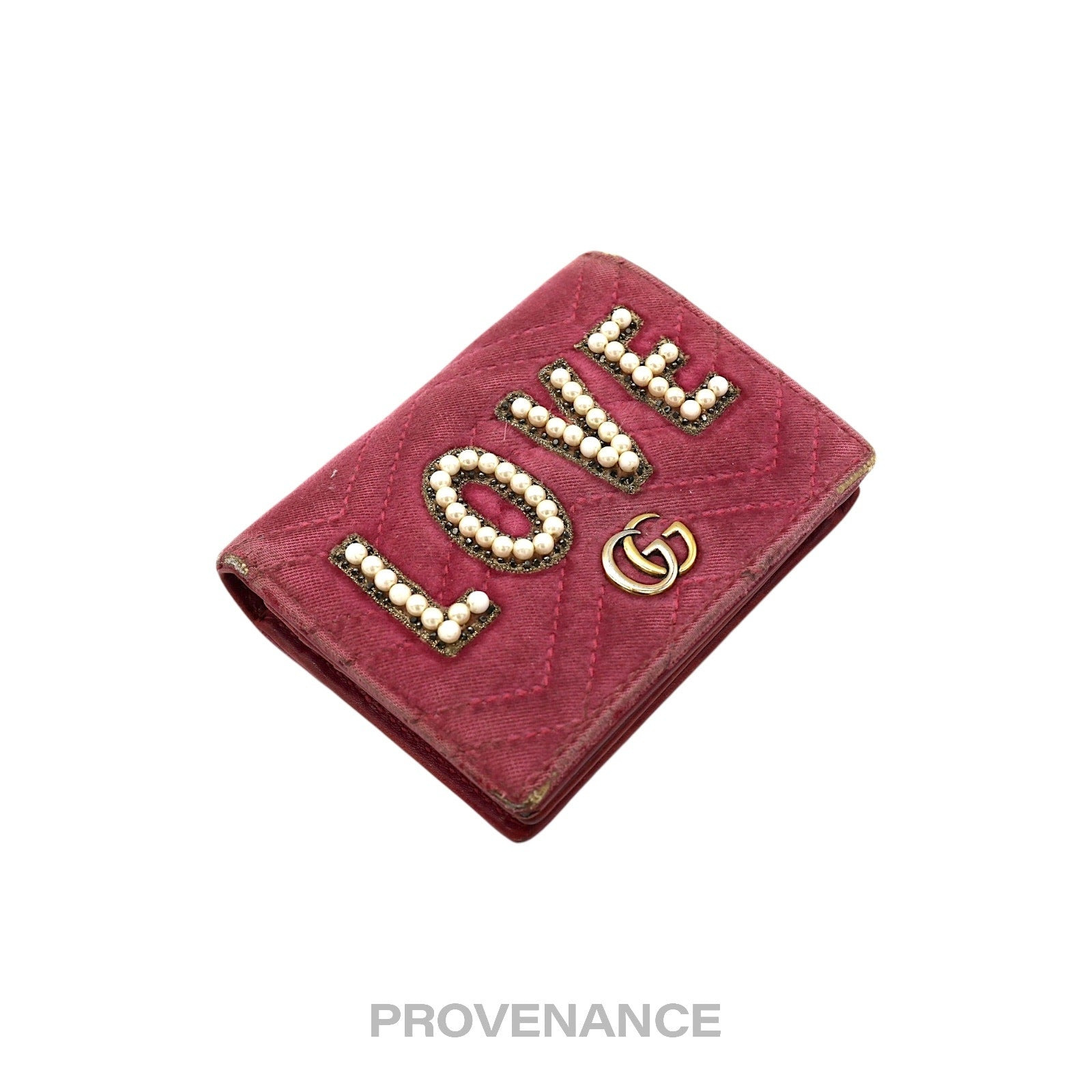 Gucci GG Marmont Card Holder Wallet - LOVE Pink Quilted - 4