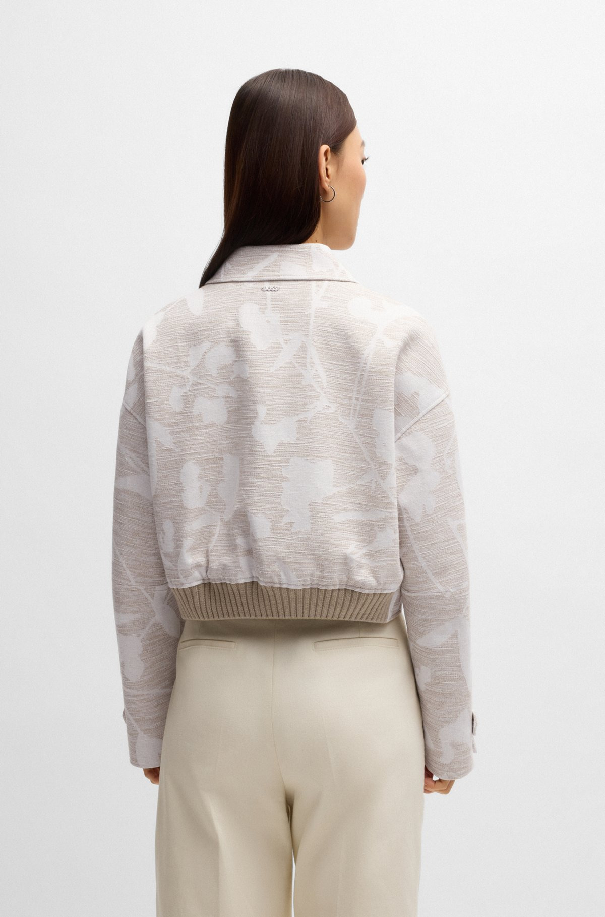 RELAXED-FIT BLAZER WITH FLORAL STRUCTURE - 4