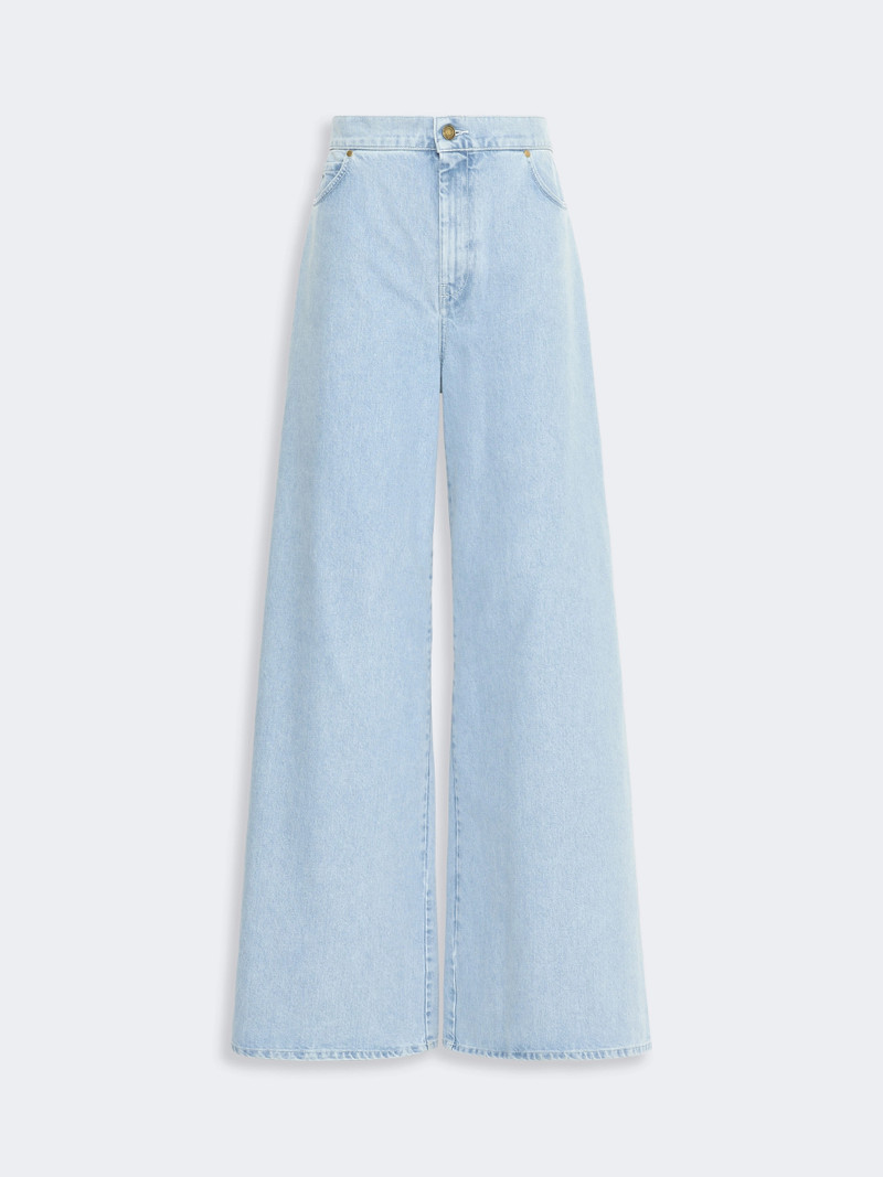 AFFARI Wide leg denim jeans - LIGHT BLUE 1