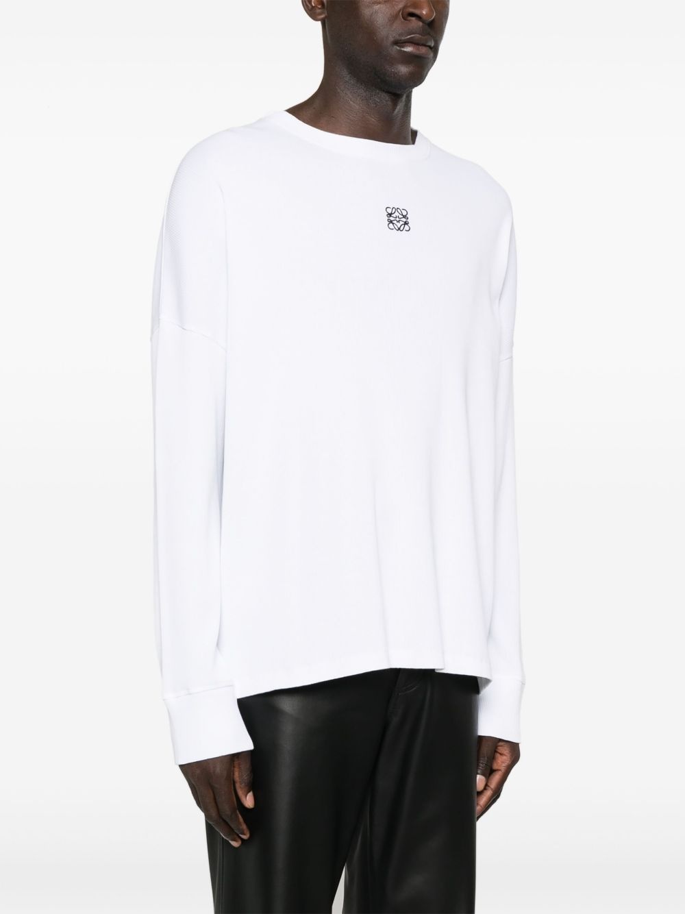 embroidered Anagram-motif T-shirt - 3