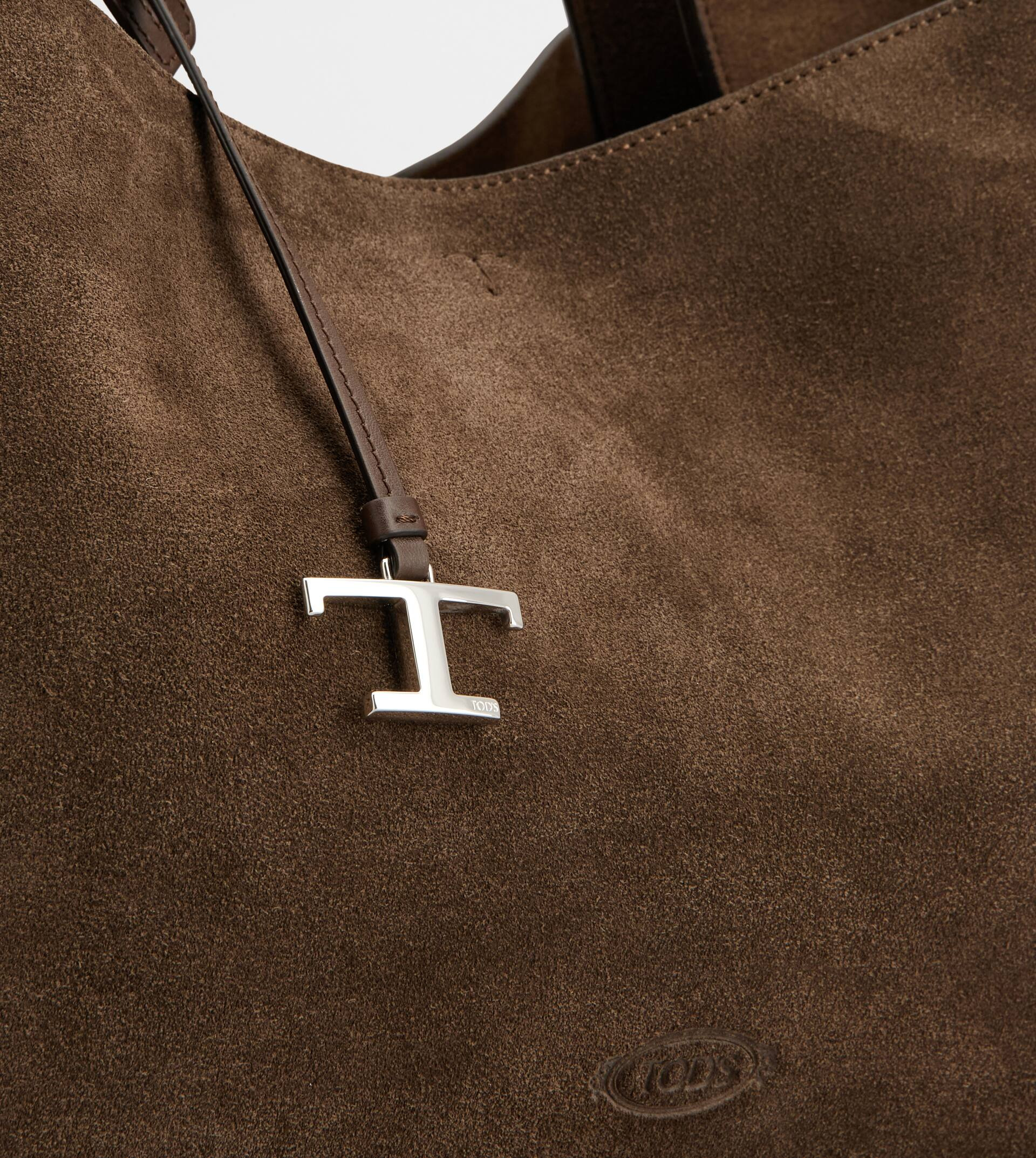 TOD'S BAG IN SUEDE MEDIUM - BROWN - 5