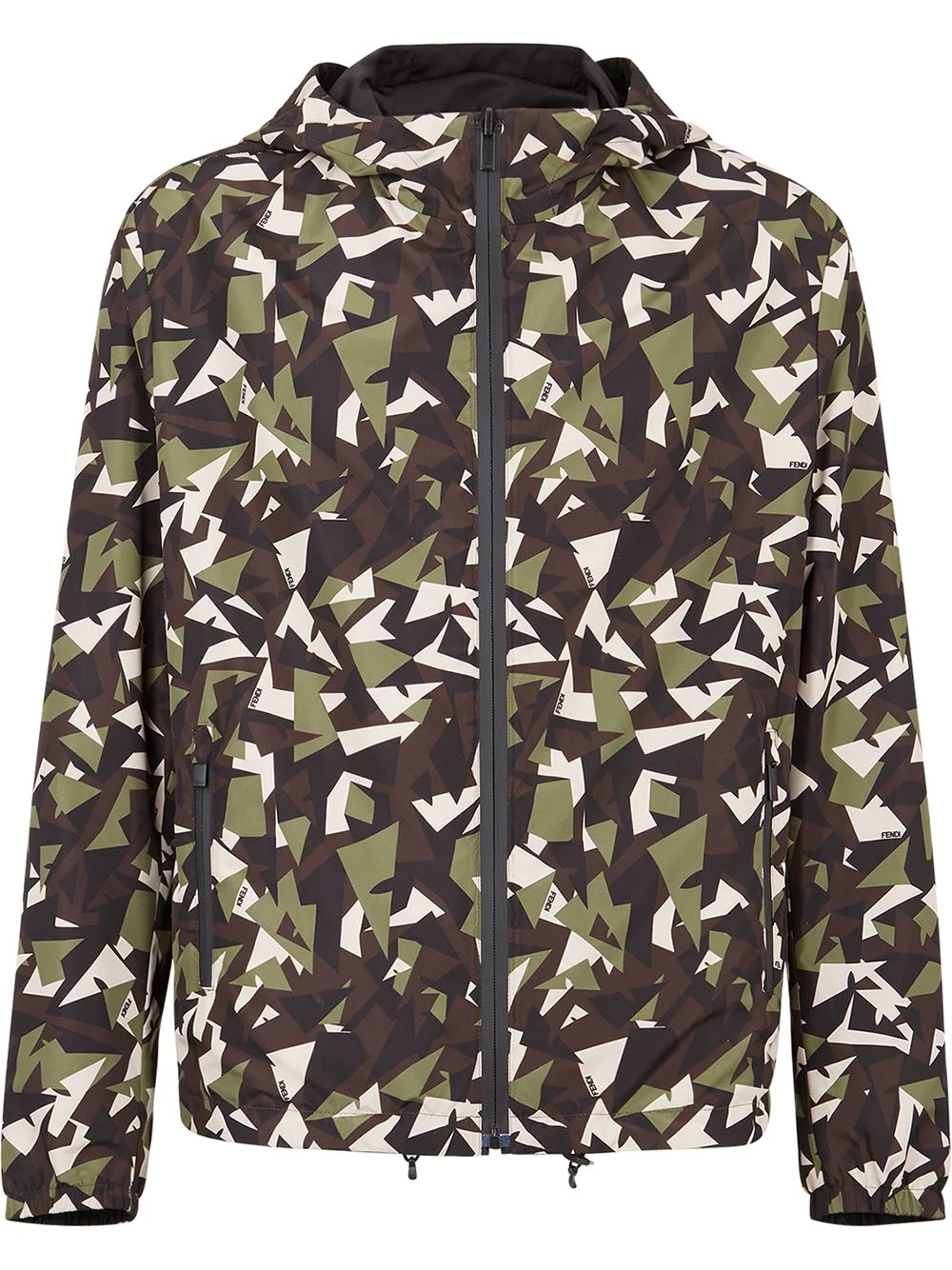 reversible K-Way camouflage jacket - 1