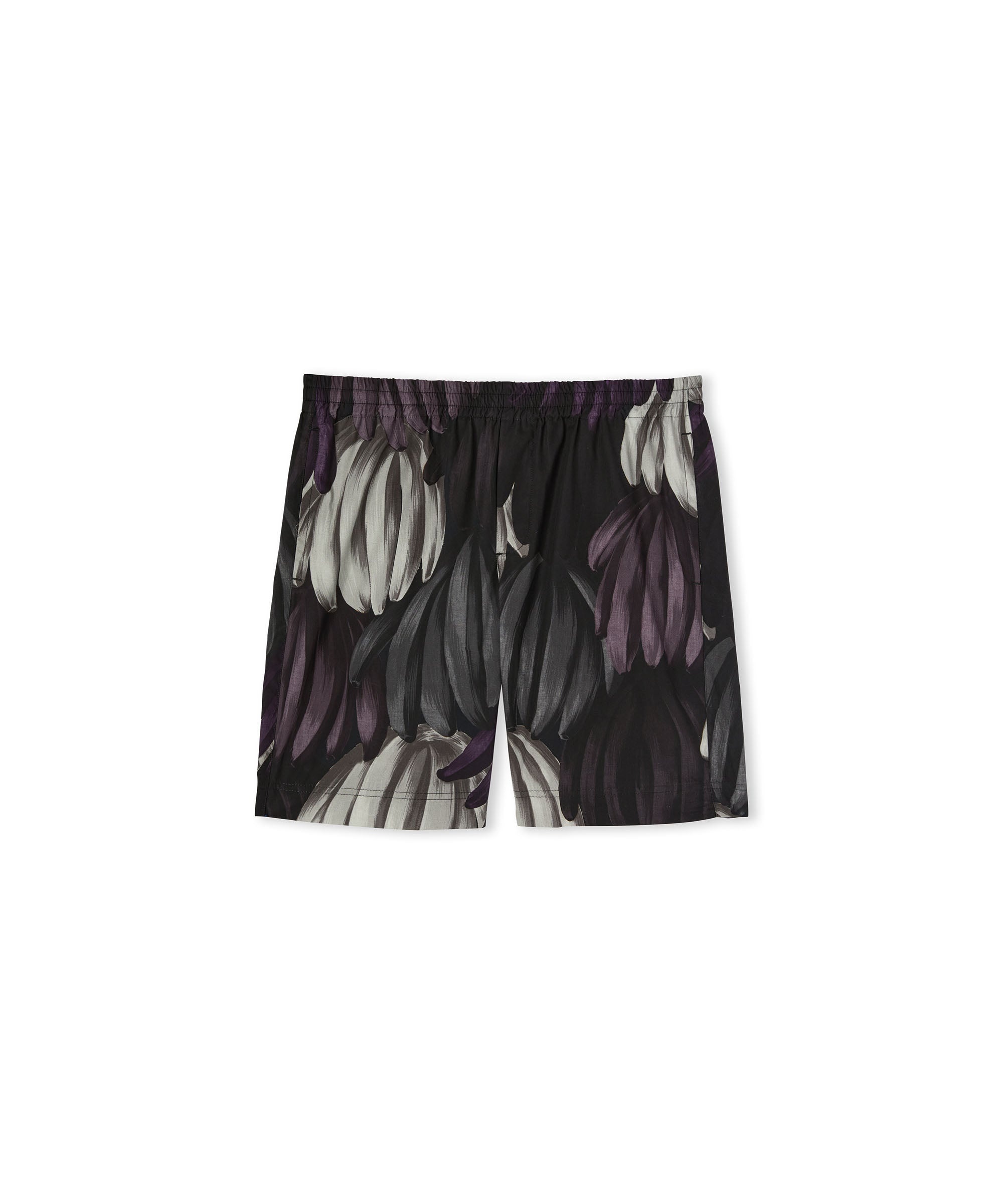 Poplin cotton Bermuda shorts with "Bananas" print - 1