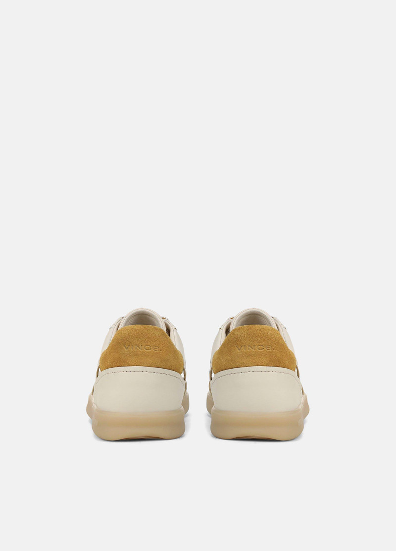Vince Oasis Contrast-Edge Leather & Suede Sneaker outlook