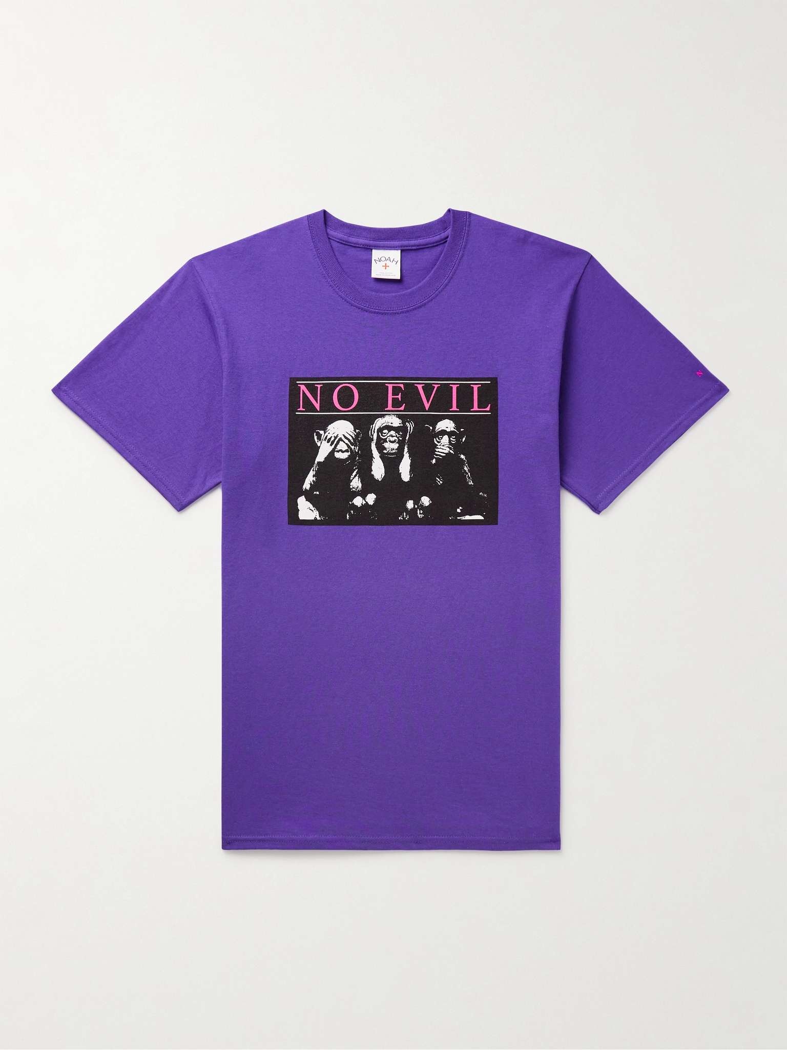 No Evil Printed Cotton-Jersey T-Shirt - 1