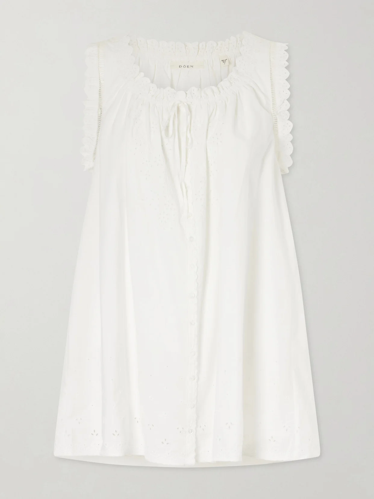 Nessie Broderie Anglaise Organic Cotton Mini Dress - 1