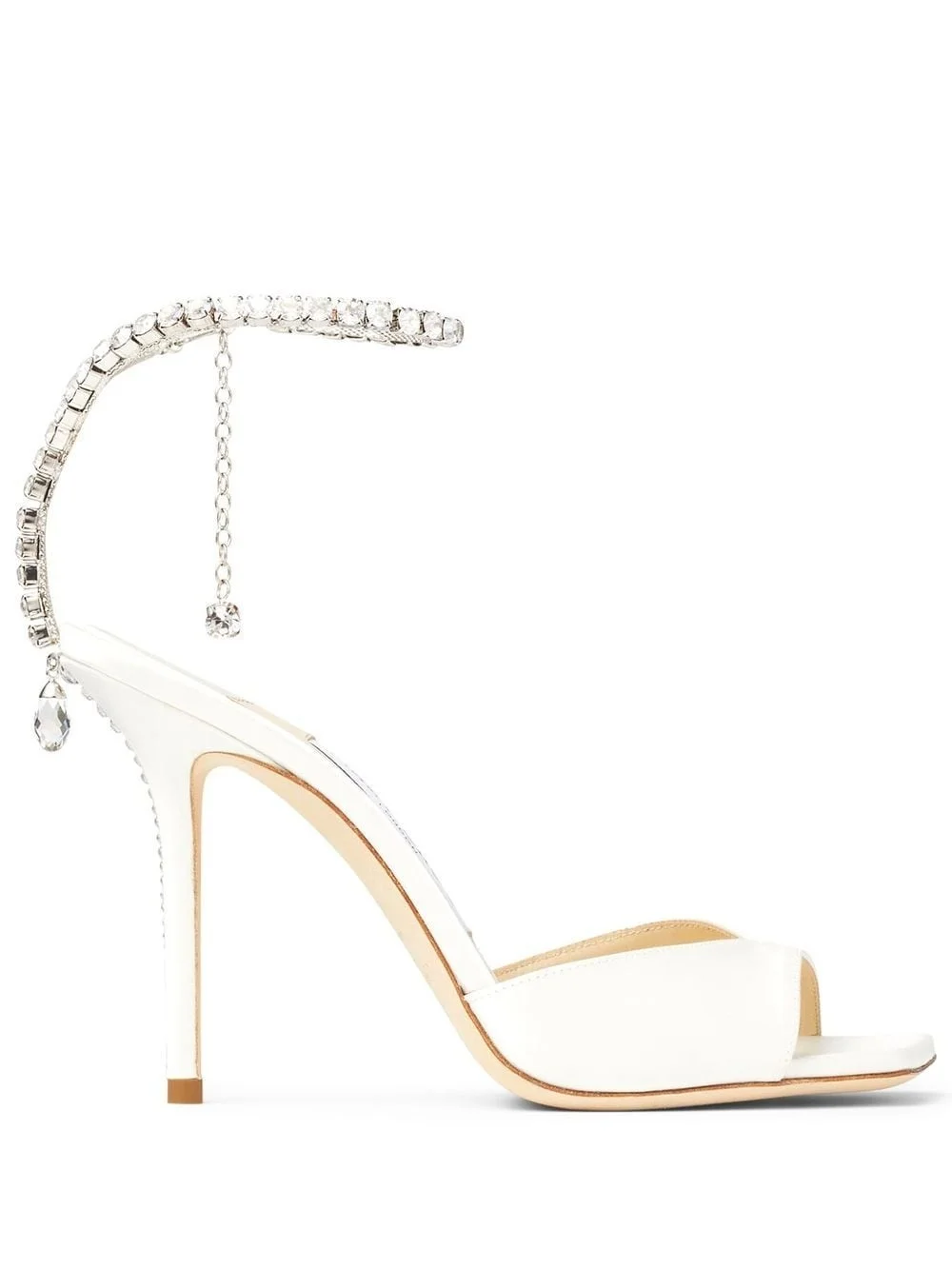 Saeda 100mm crystal-strap sandals - 1