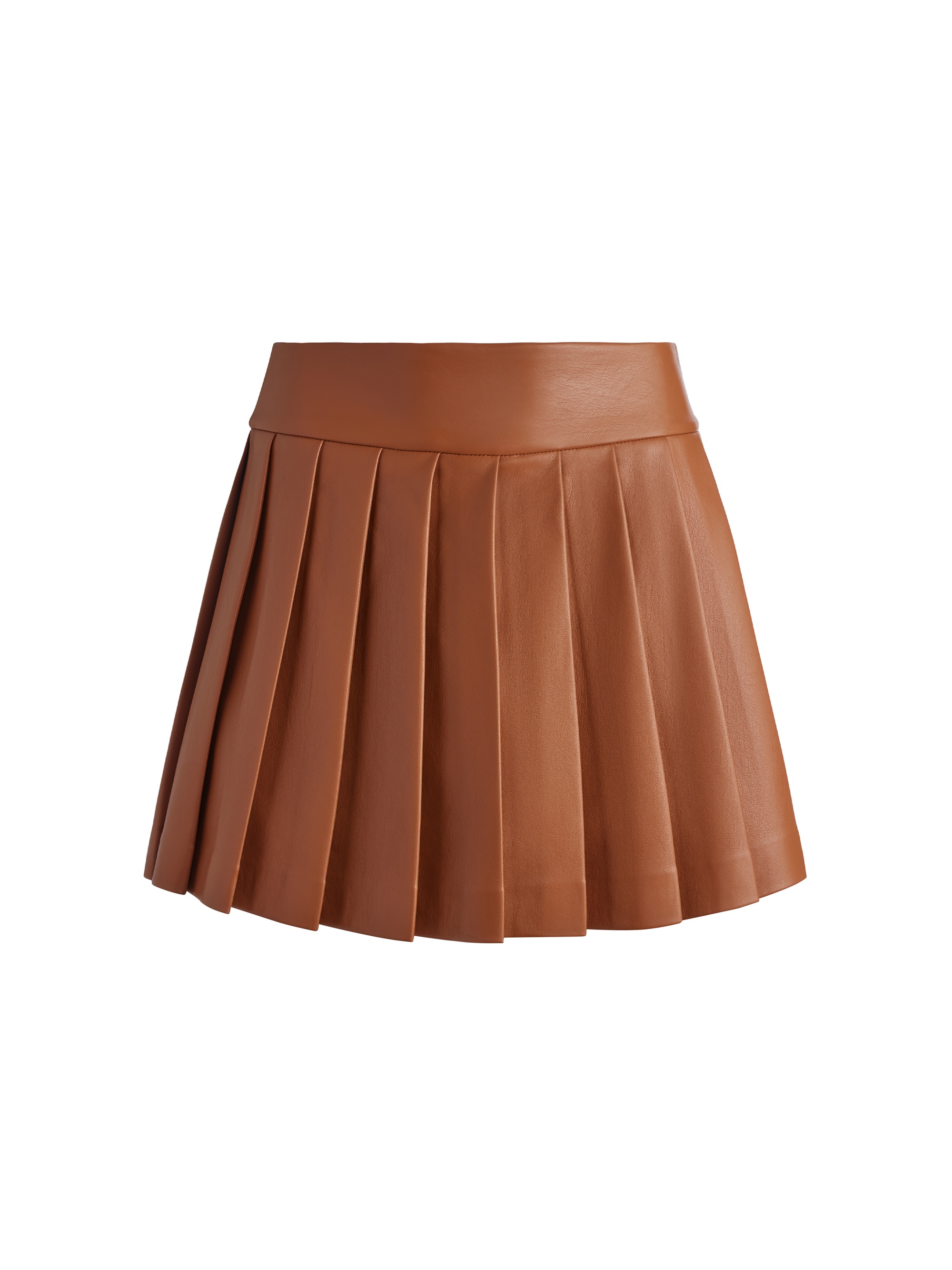 PURA VEGAN LEATHER PLEATED SKORT - 1