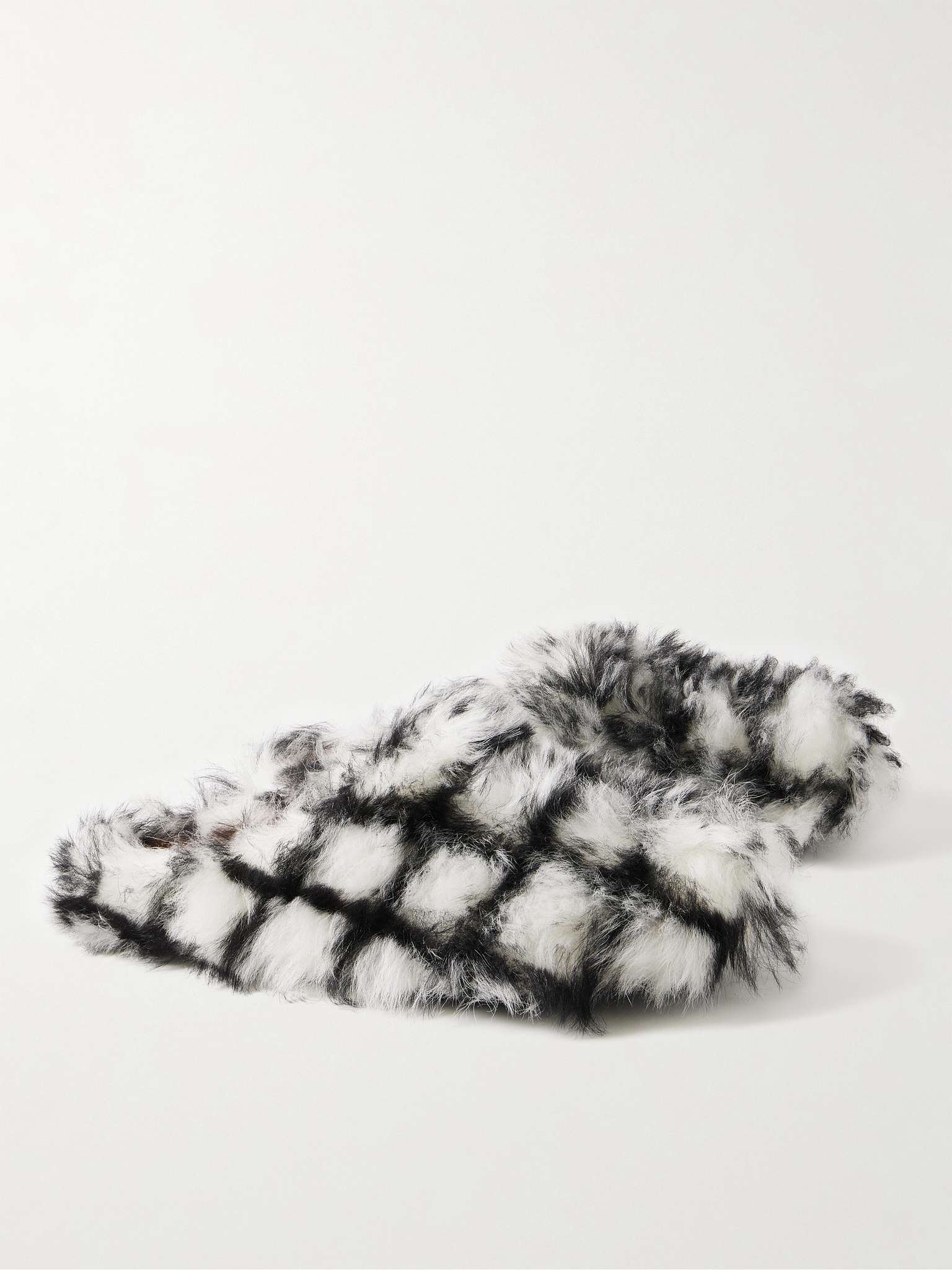 Fussbett Sabot Checked Shearling Slippers - 4