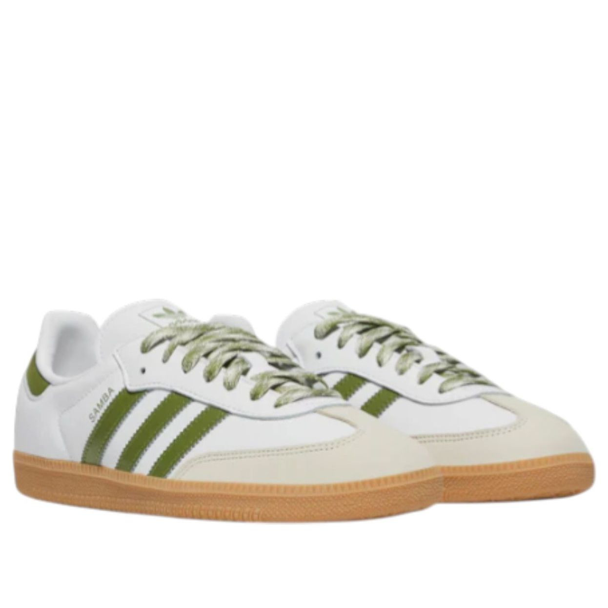 (WMNS) adidas Samba OG 'Cloud White Tech Olive' JS1352 - 2