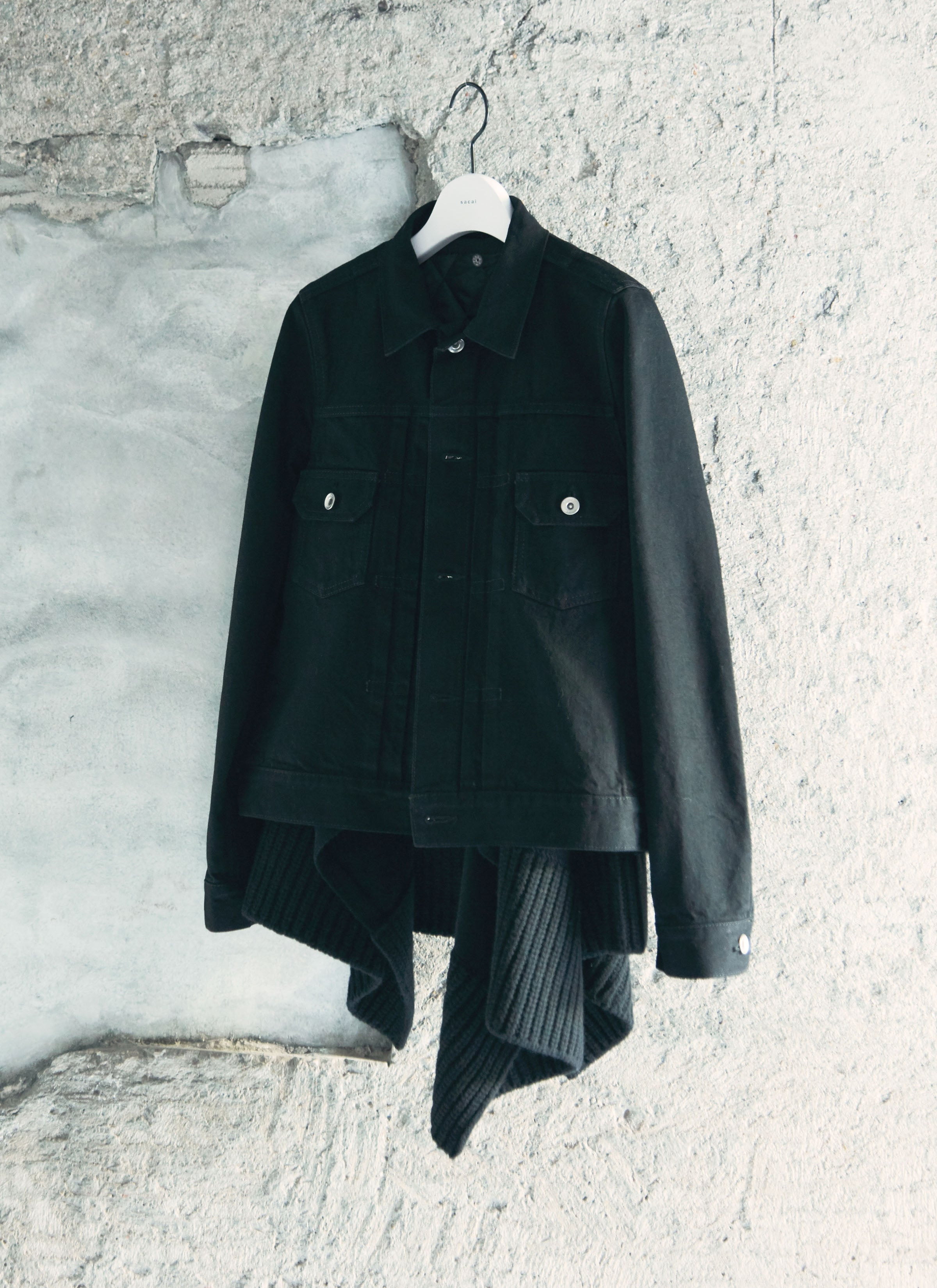 Denim x Wool Knit Jacket - 6