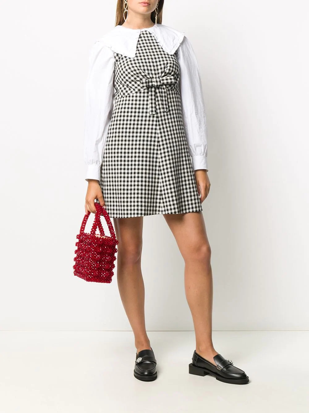 gingham check mini dress - 2