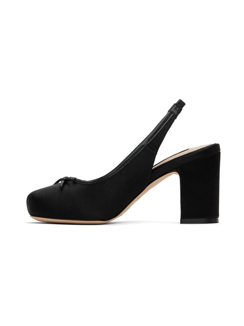 SSENSE Exclusive Black Slingback 75 Heels 3