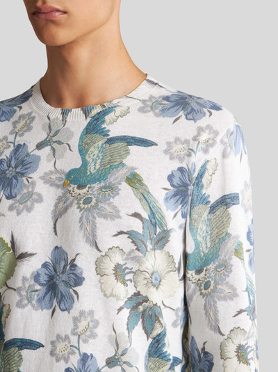 Etro COTTON AND LINEN FLORAL SWEATER outlook