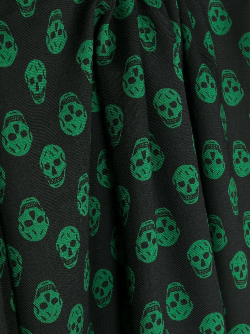 skull-print wool scarf - 3