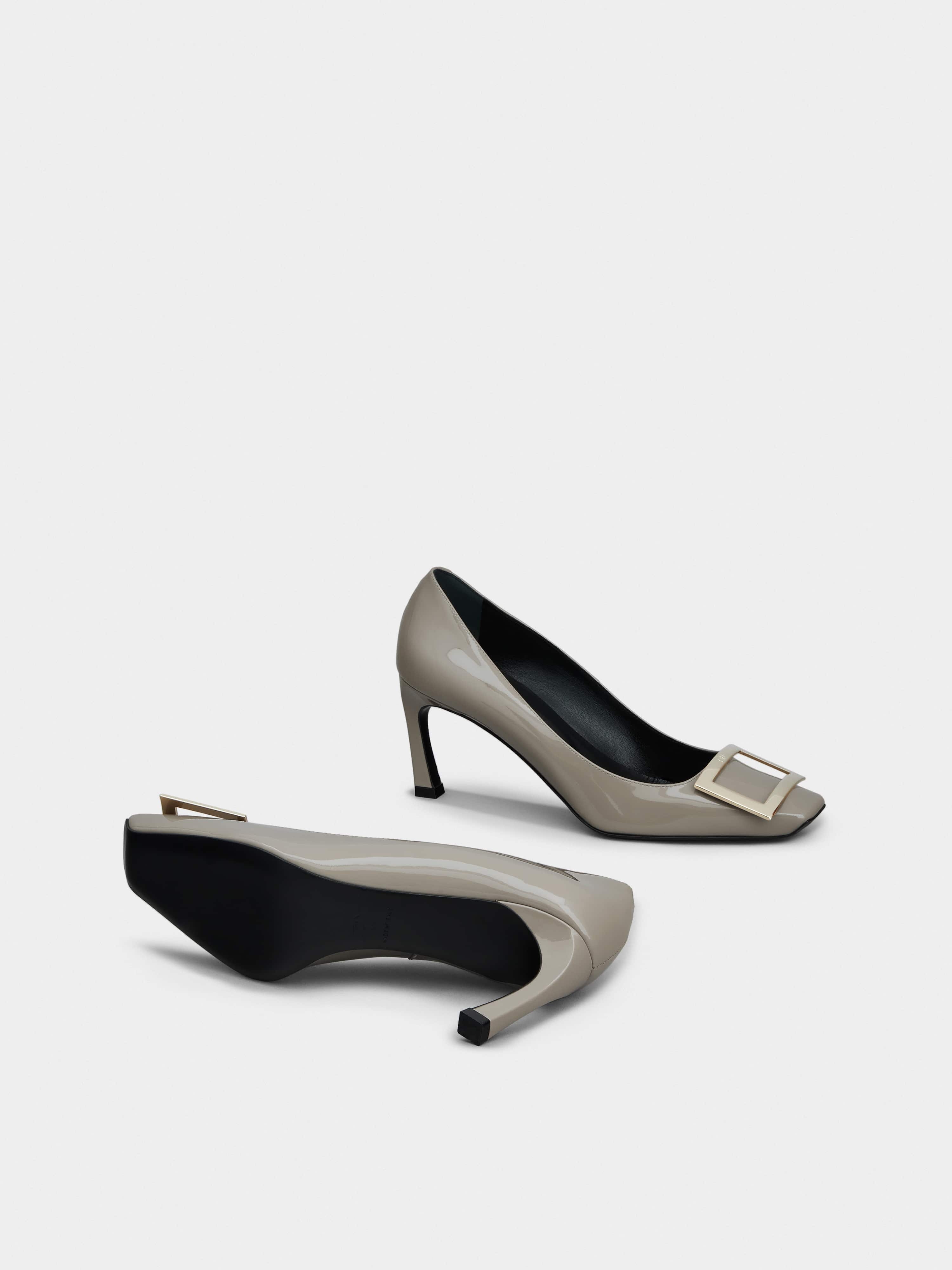 Trompette Metal Buckle Pumps in Patent Leather - 6