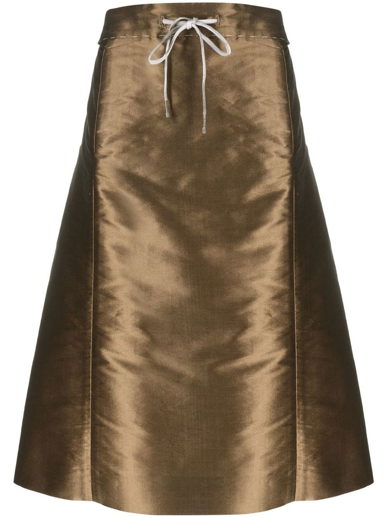 drawstring-waist A-line skirt 1