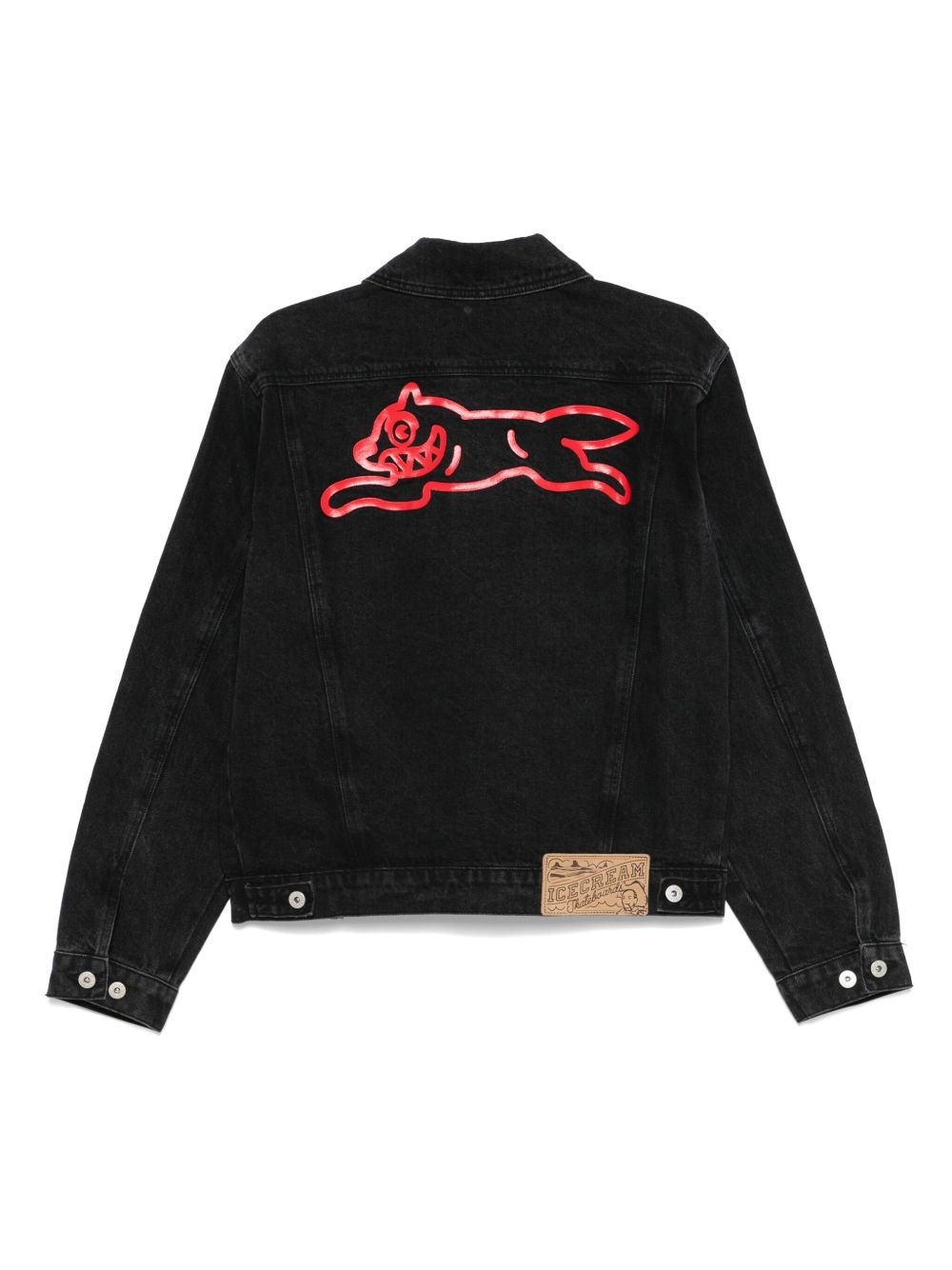 printed denim jacket - 4
