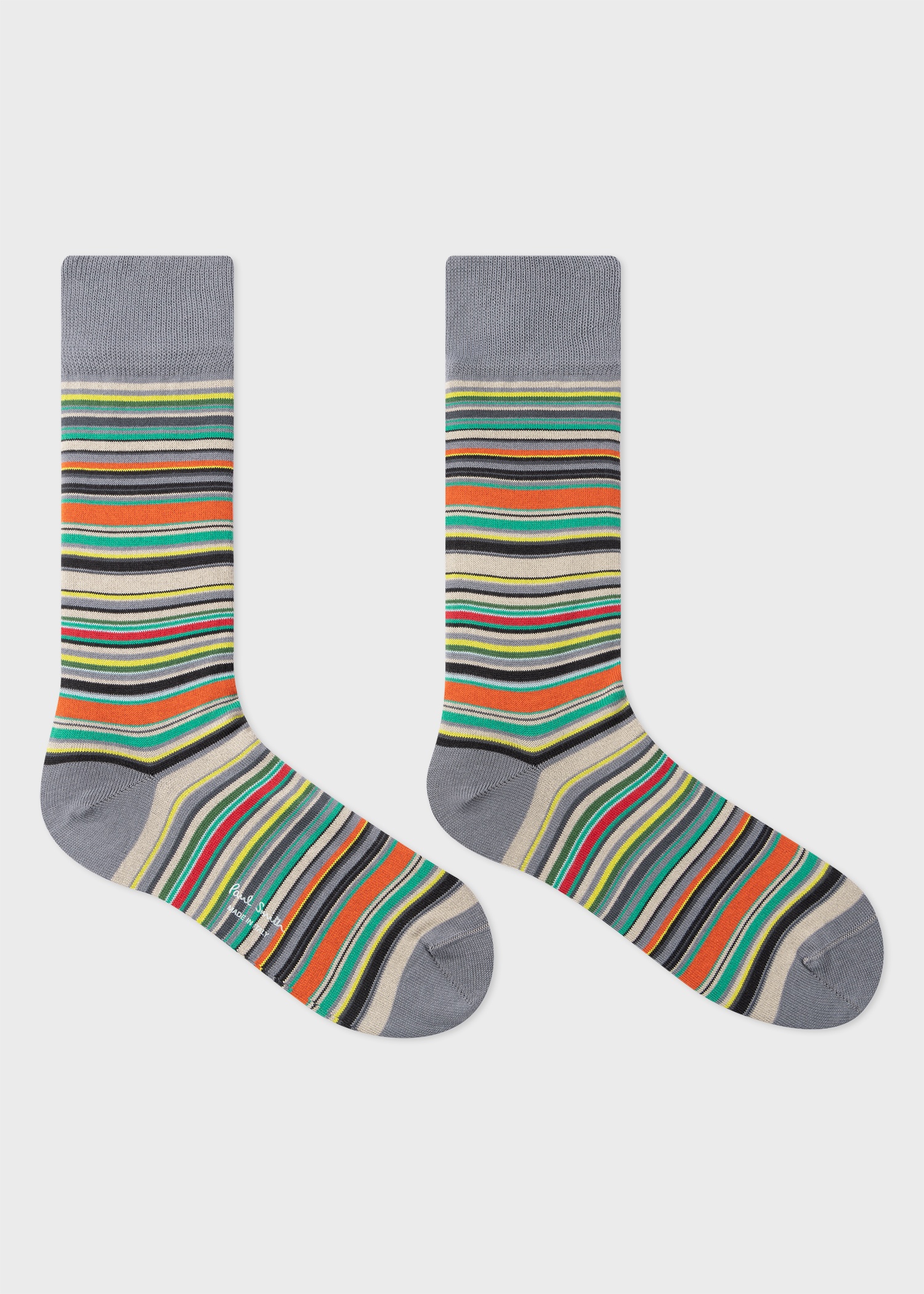 Grey 'Signature Stripe' Socks - 2